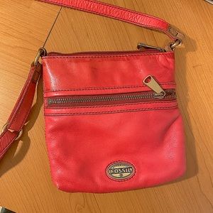 Fossil genuine leather coral color